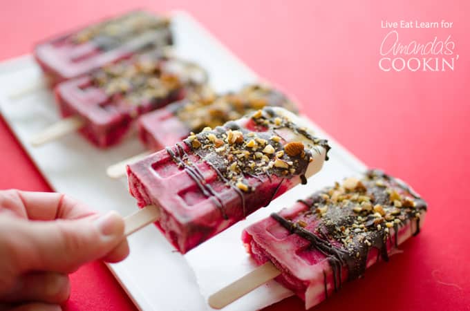 Cherry Yogurt Popsicles