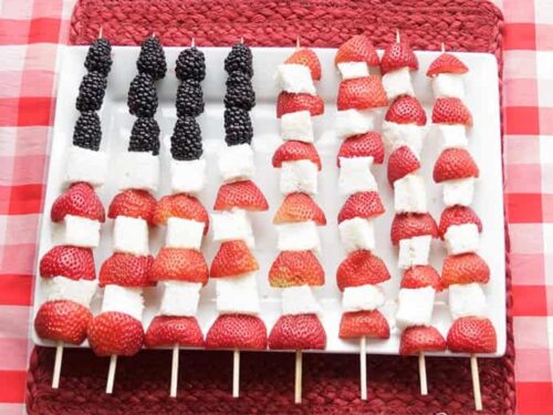 American Flag Kabobs Healthy Dessert For Patriotic Holidays