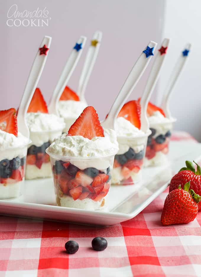 mini shortcake cups for fourth of july