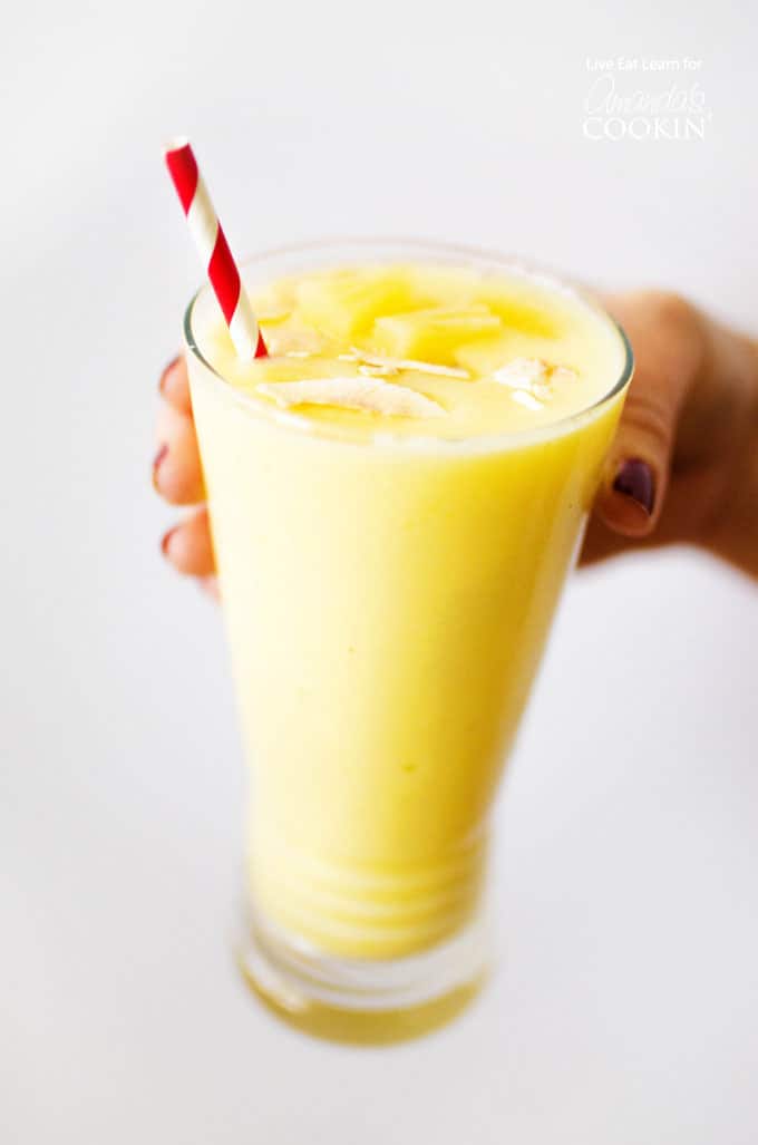 Pina Colada Smoothie: tropical, creamy, & sweet Pina Colada Smoothies!