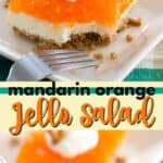 mandarin orange jello salad pin image