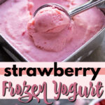 strawberry frozen yogurt pin image