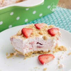 Strawberry dessert on a plate