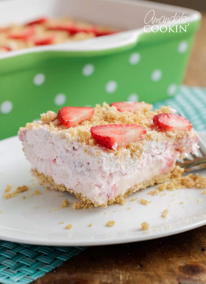 Strawberry Dream Dessert no bake strawberry cream cheese dessert