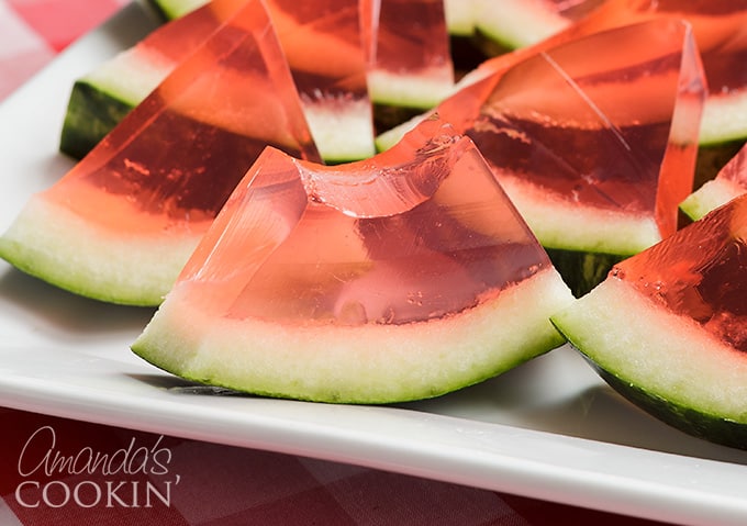  jello shots in a watermelon rind