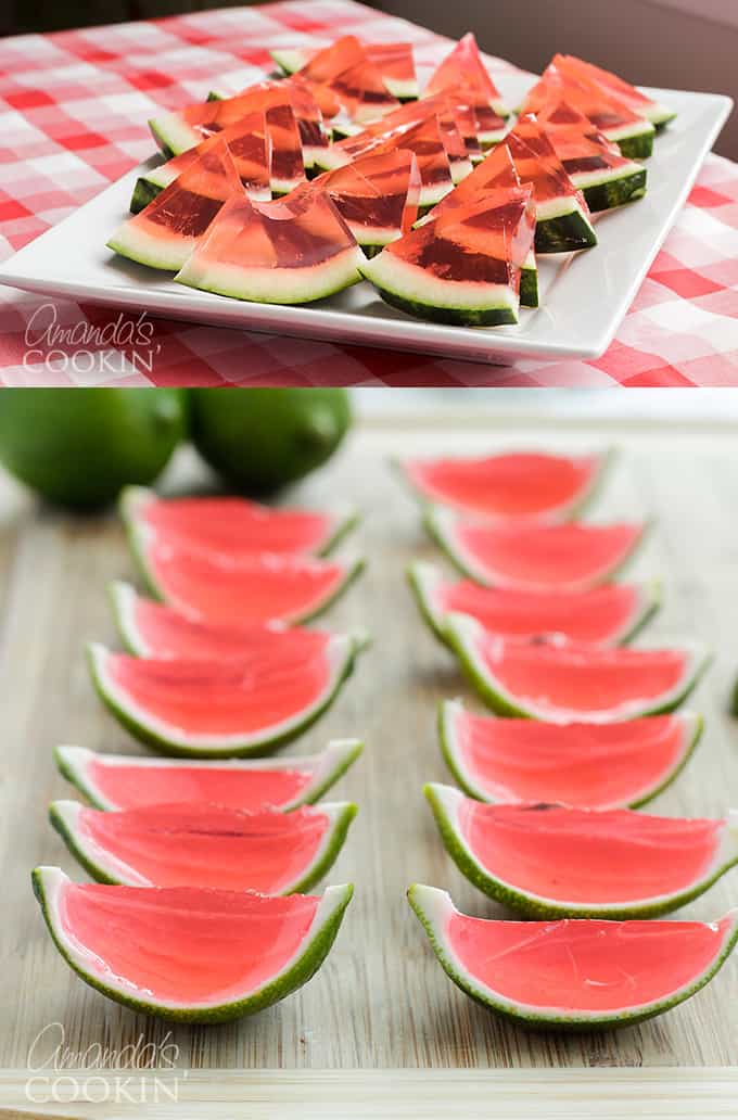 Layered Watermelon Jello Shots