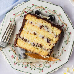 slice of cassata cake on plate