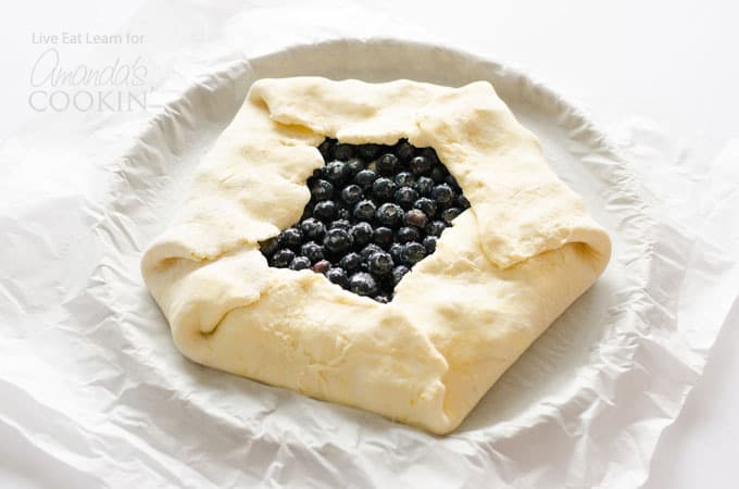 Lemon blueberry galette steps