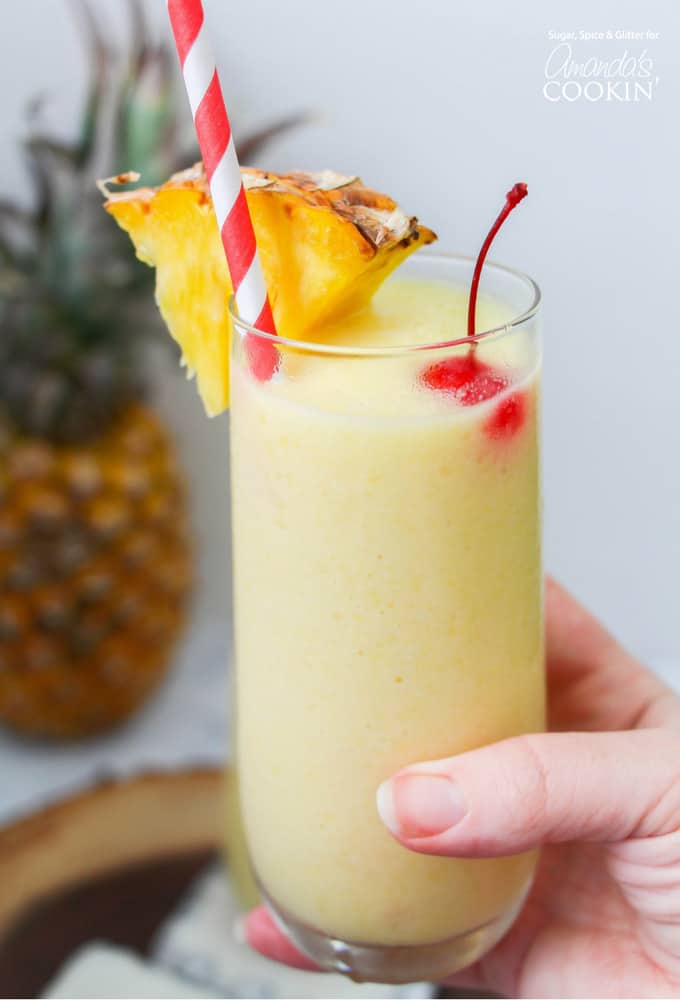 Pineapple Rum Slush - Amanda's Cookin' - Cocktails