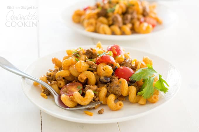 Taco Pasta Salad on plate