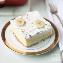 banana cream layer dessert on a plate