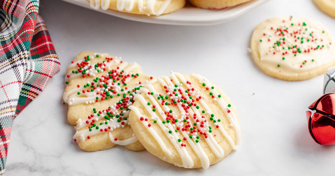two decorated cookies