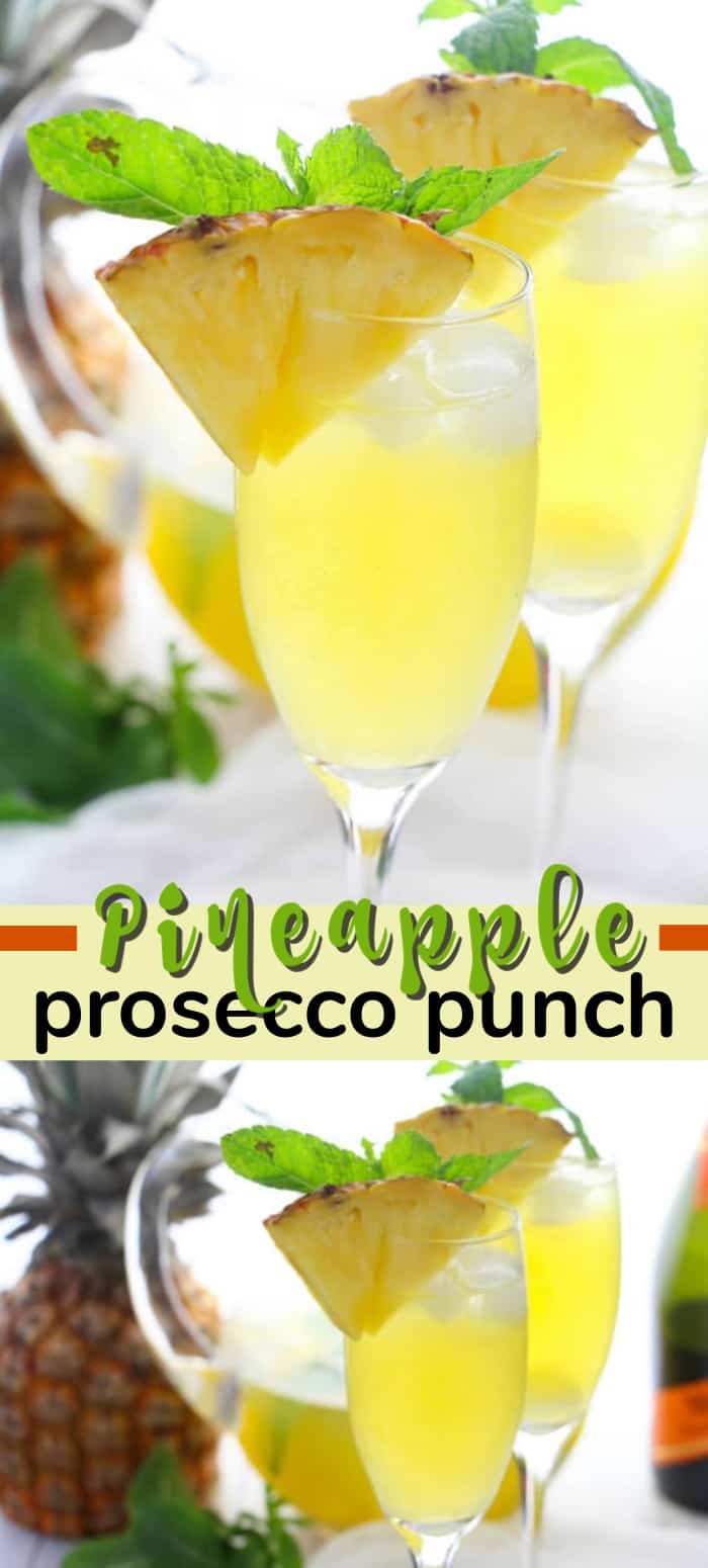 Pineapple Prosecco Punch: the perfect for cocktail for brunch!