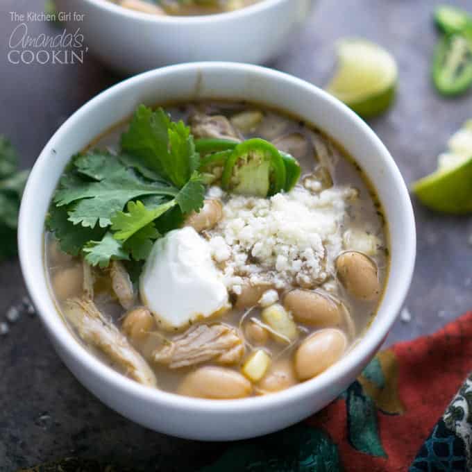 bowl of white chili