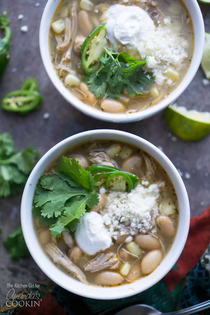 Crockpot White Chicken Chili (Prep in 15 mins!) - Gonna Want Seconds