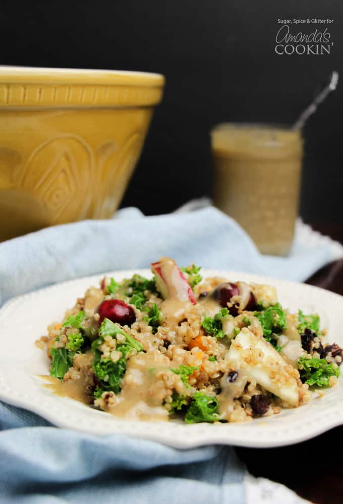 Fall quinoa salad on a plate