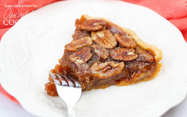 This pecan pie only takes about 15 minutes active time to prepare