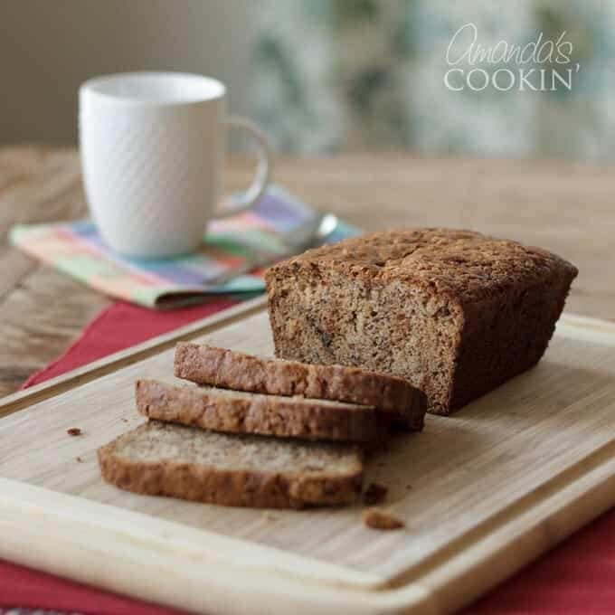 sliced banana bread
