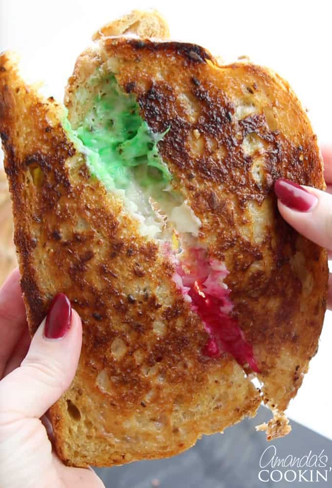 Festive Grilled Cheese, a simple holiday dinner.