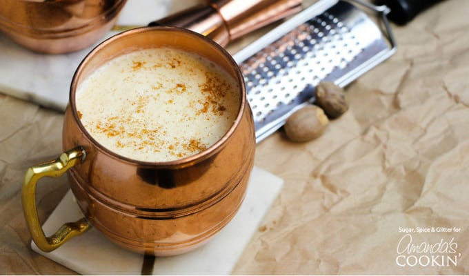 homemade eggnog drink