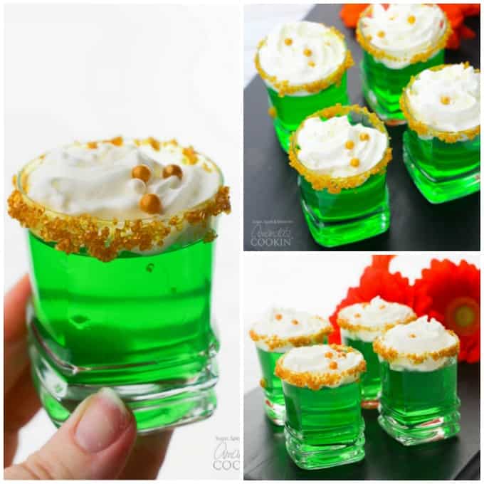 Green Jello Shots for St. Patrick's Day Collage