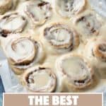 These Homemade Cinnamon Rolls are a true classic. Topped with cream cheese frosting, these gooey cinnamon rolls satisfy your sweet craving! They also make the perfect holiday morning breakfast with the family.