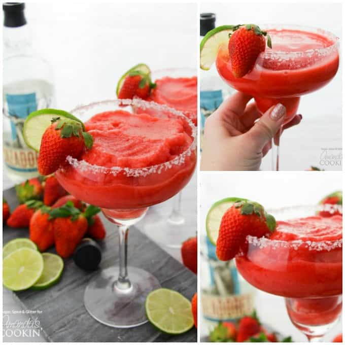 Strawberry Margarita Recipe collage