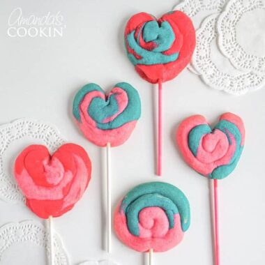 5 colorful cookie pops