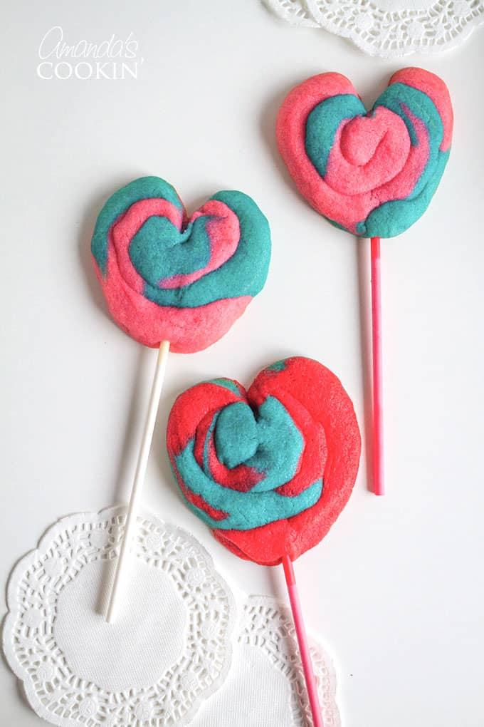  Valentine Play Dough Cookie Pops