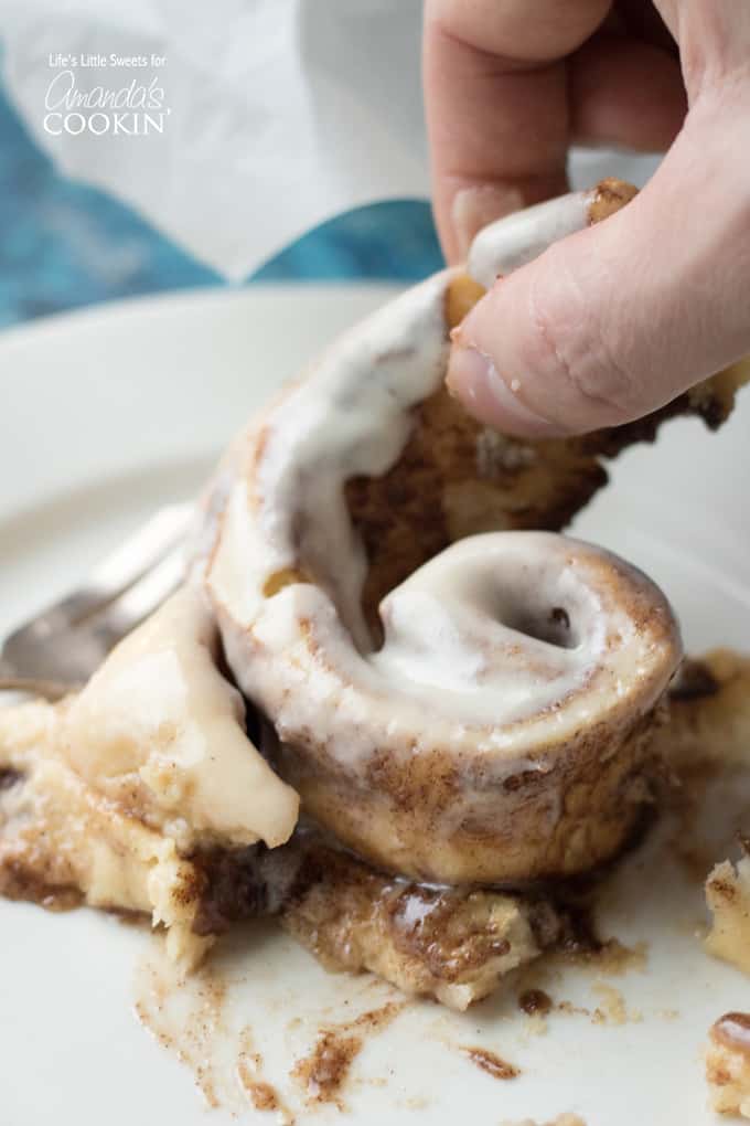 Homemade Cinnamon Rolls pulled apart