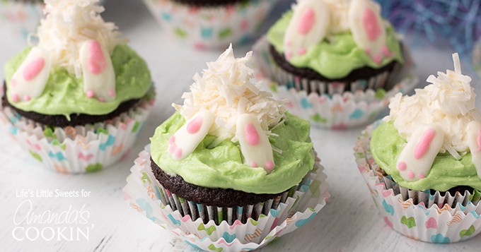 Bunny Butt Cupcakes: adorable Easter and Spring-themed 