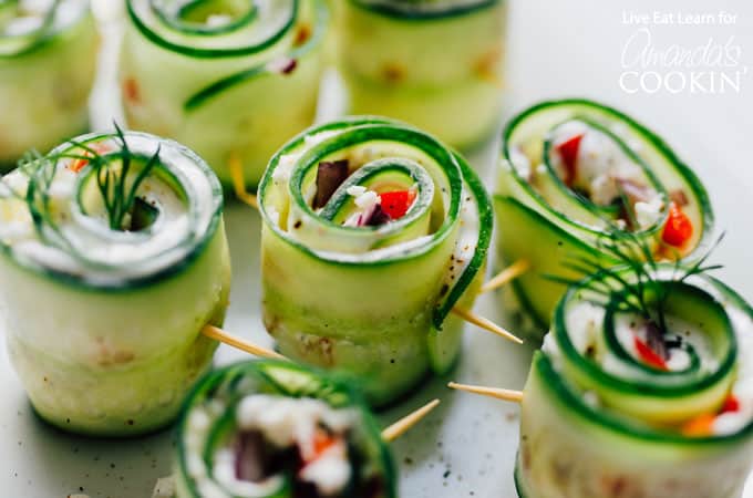Delicious Greek Salad Sushi Roll Ups