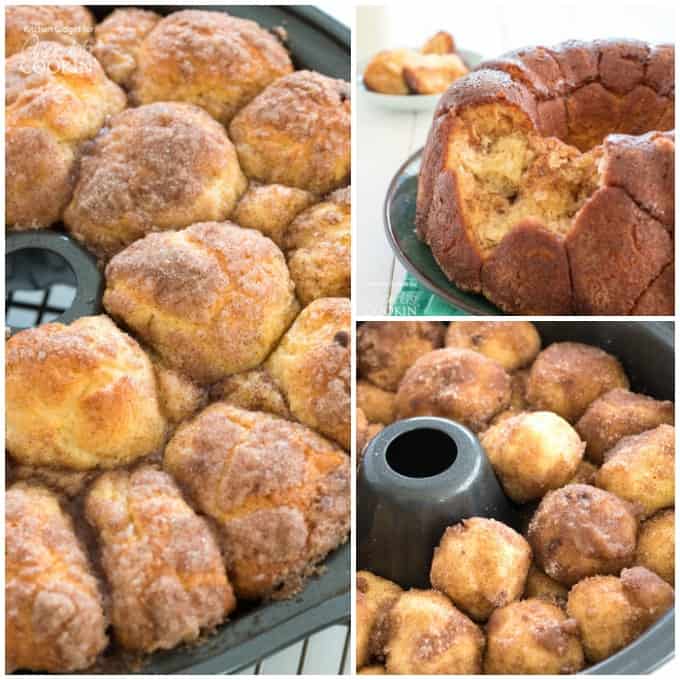 cinnamon sugar monkey bread collage