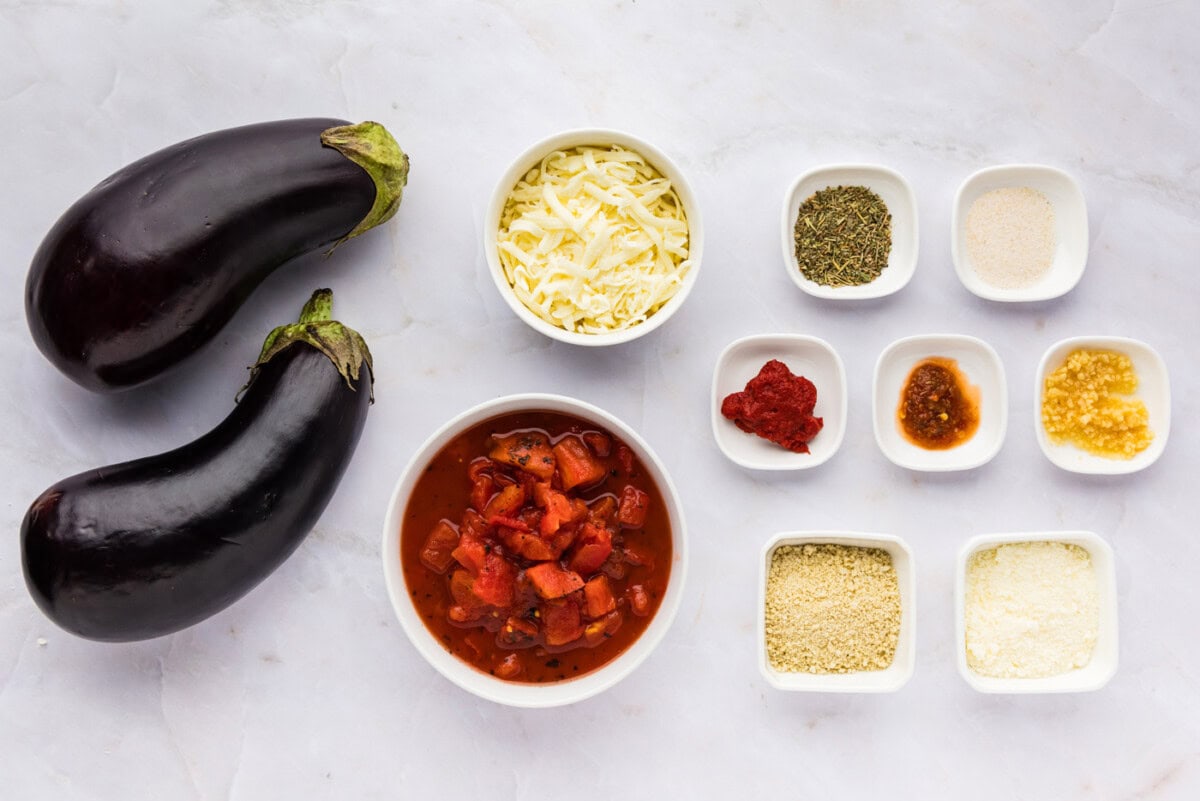 ingredients for making Stuffed Baked Eggplant Parmesan