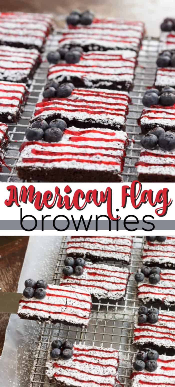 American Flag Brownies an easy dessert for patriotic holidays