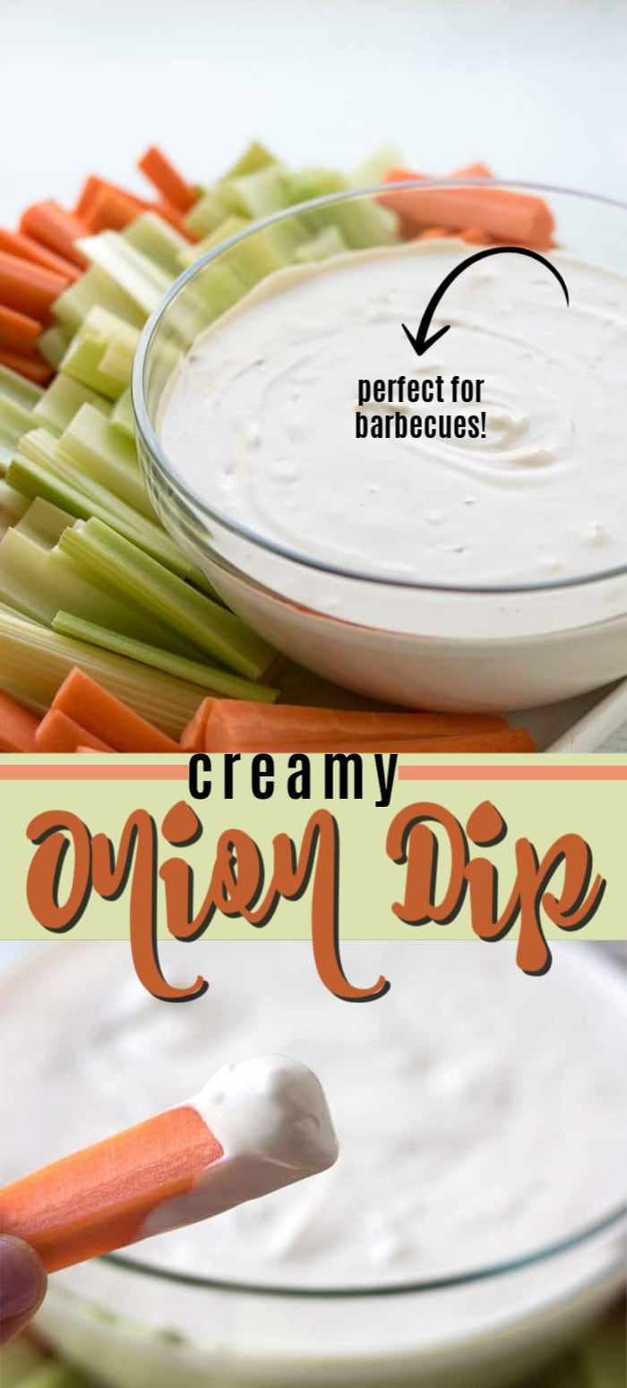 Creamy Onion Dip from onion soup mix, for potato chips, veggies, etc