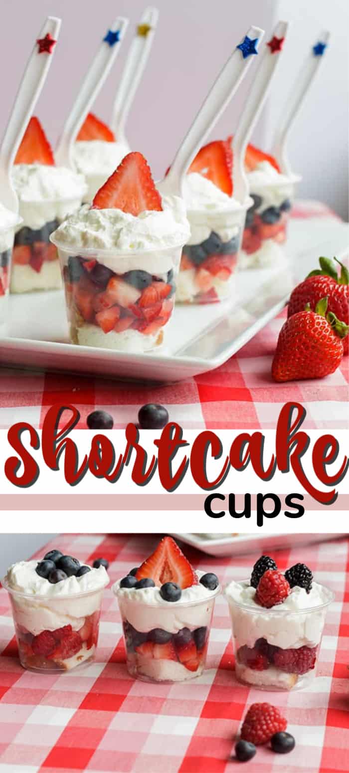 Mini Shortcake Cups perfect for Memorial Day or July 4th!