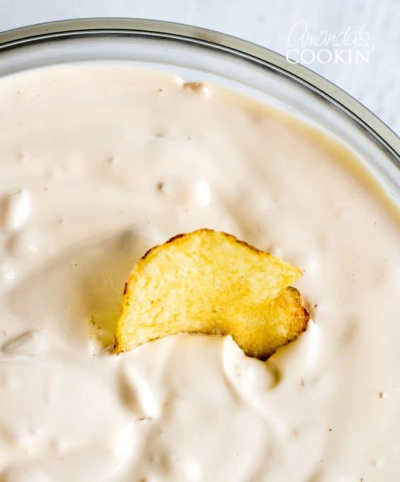 Creamy Onion Dip from onion soup mix, for potato chips, veggies, etc