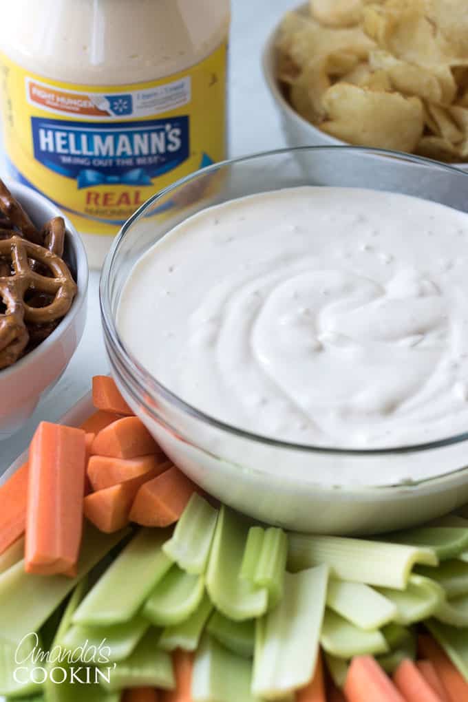 vegetables and dip