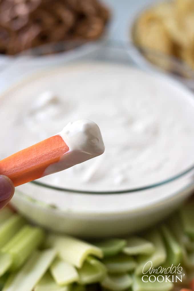 Onion Dip is perfect as a vegetable dip