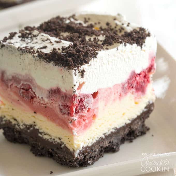 ice cream cake on a plate