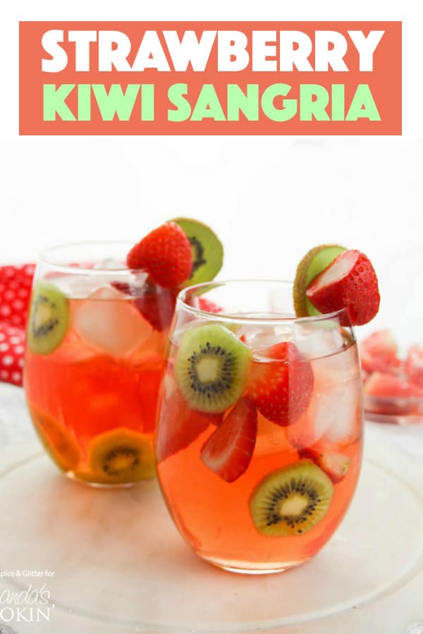 Strawberry Kiwi Sangria a refreshing summer cocktail