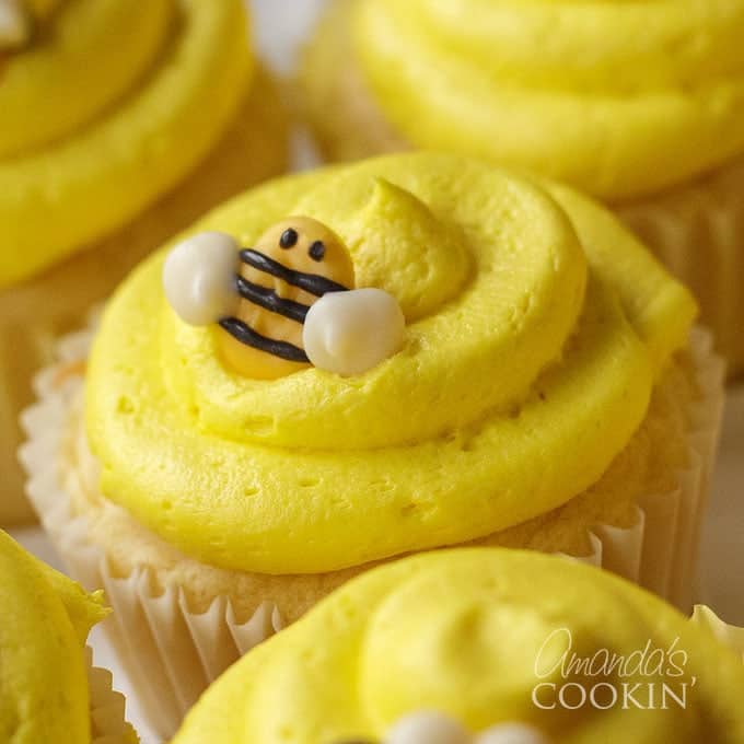 Adorable bee cupcake toppers made at home