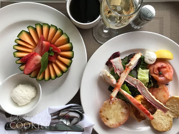 petit-déjeuner de la croisière en Alaska - service en chambre