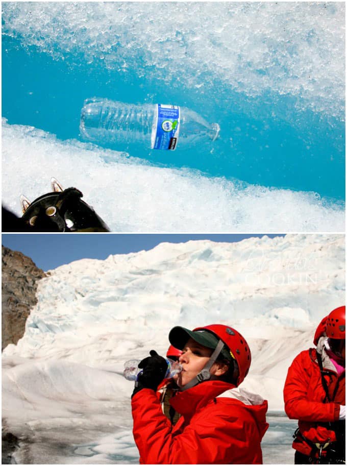 DRINKING GLACIER WATER - MENDENHALL GLACIER HELICOPTER TOUR