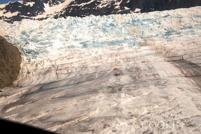 VIEW FROM MENDENHALL GLACIER HELICOPTER TOUR