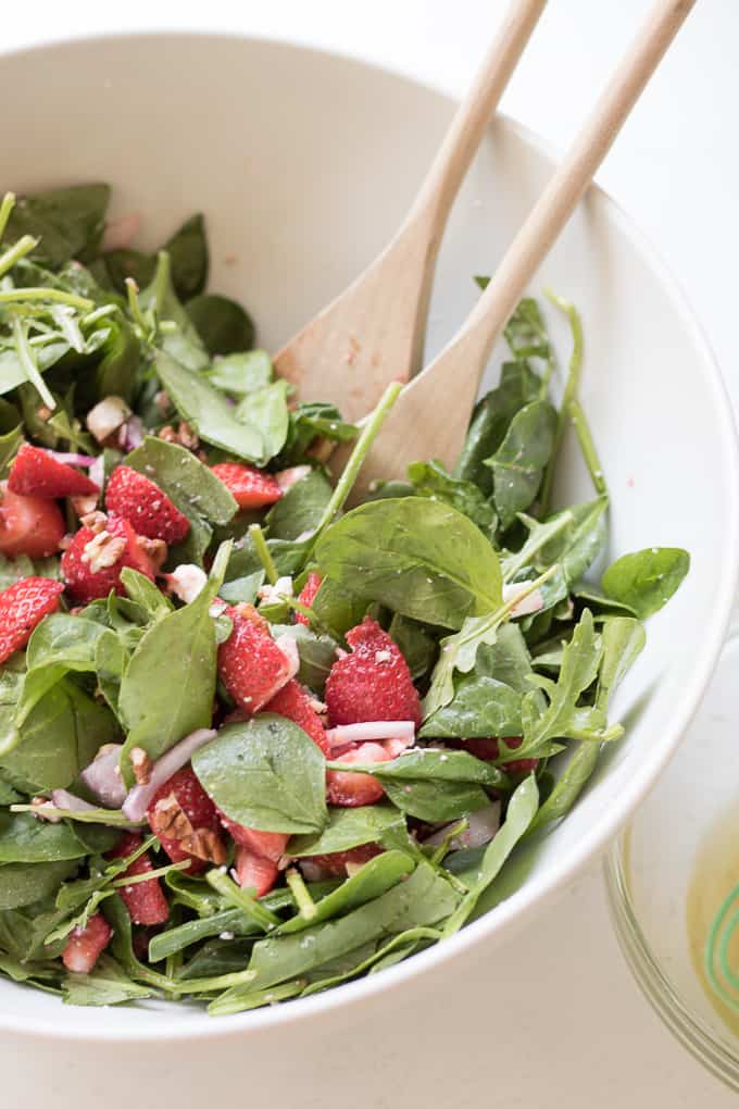 Strawberry Salad: a fresh summer salad that can also be the main course!