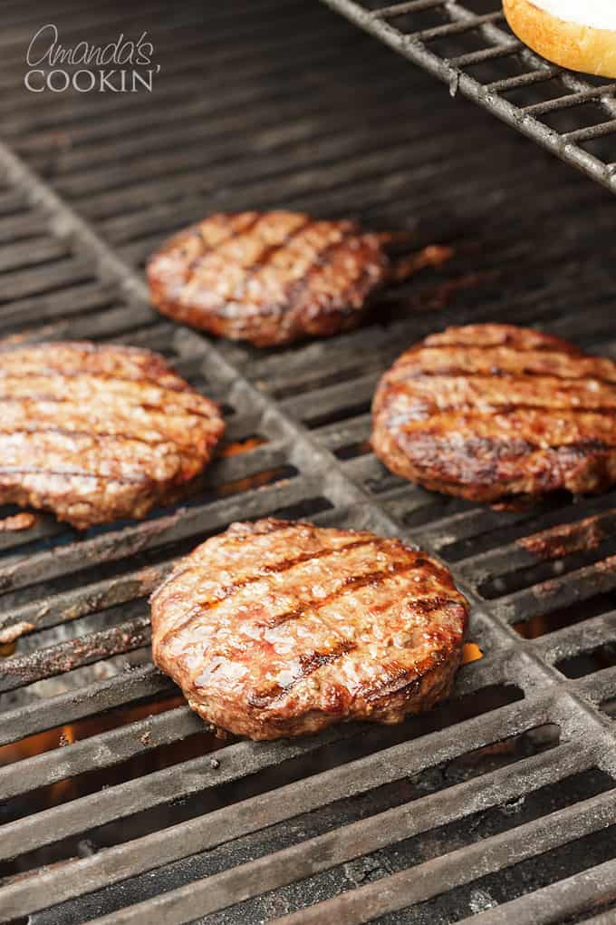 burgers on the grill