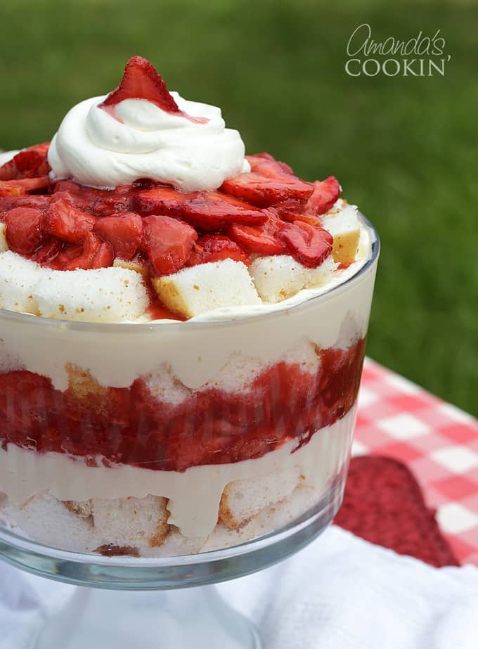 strawberry shortcake trifle dessert