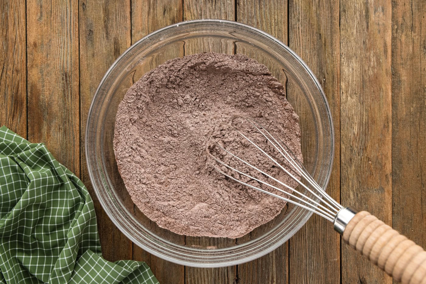 dry cocoa ingredients in a bowl